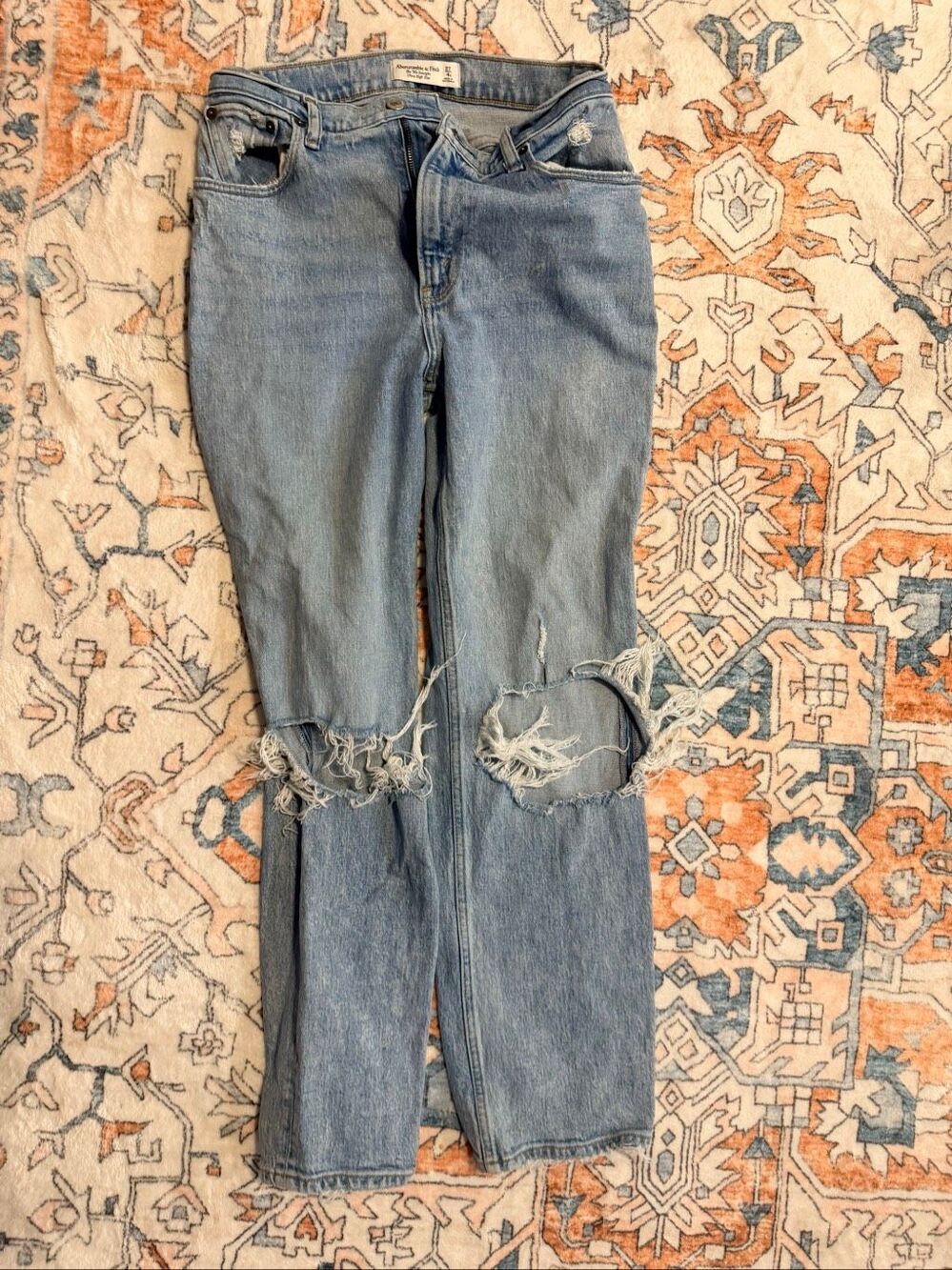 Abercrombie & Fitch The '90s Straight Ultra High Rise Jeans Size 27 4